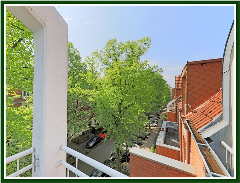 Dachterrasse-Ausblick Etagenwohnung Hamburg