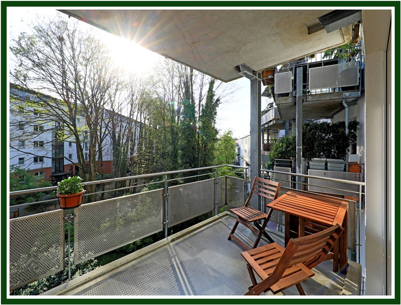 Balkonausblick1-Ex Etagenwohnung Hamburg