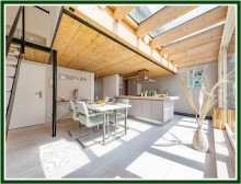 Essen-K�che1-Ex Weitblick �ber Eppendorf - Loftartige Dachgeschosswohnung mit S�dterrasse