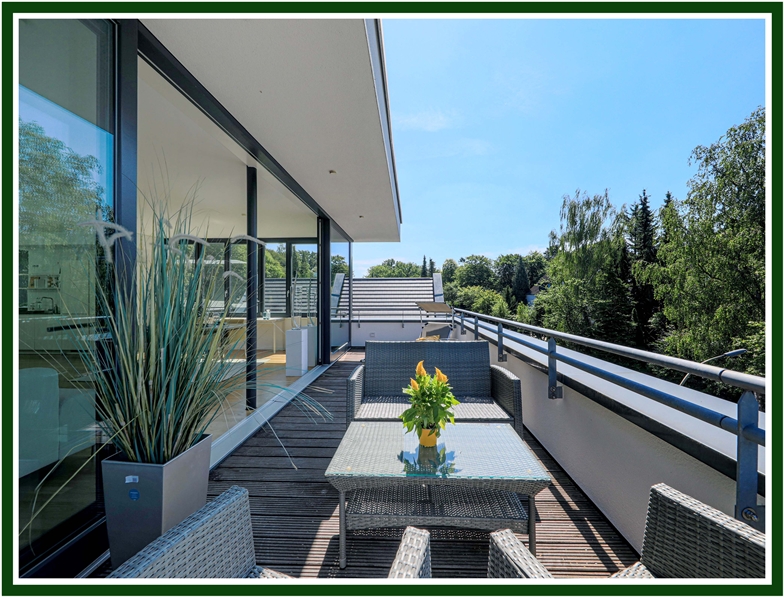 Dachterrasse-Tisch-Ex Etagenwohnung Hamburg