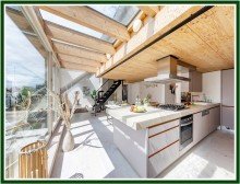 K�che-Glasdach1-Ex Weitblick �ber Eppendorf - Loftartige Dachgeschosswohnung mit S�dterrasse